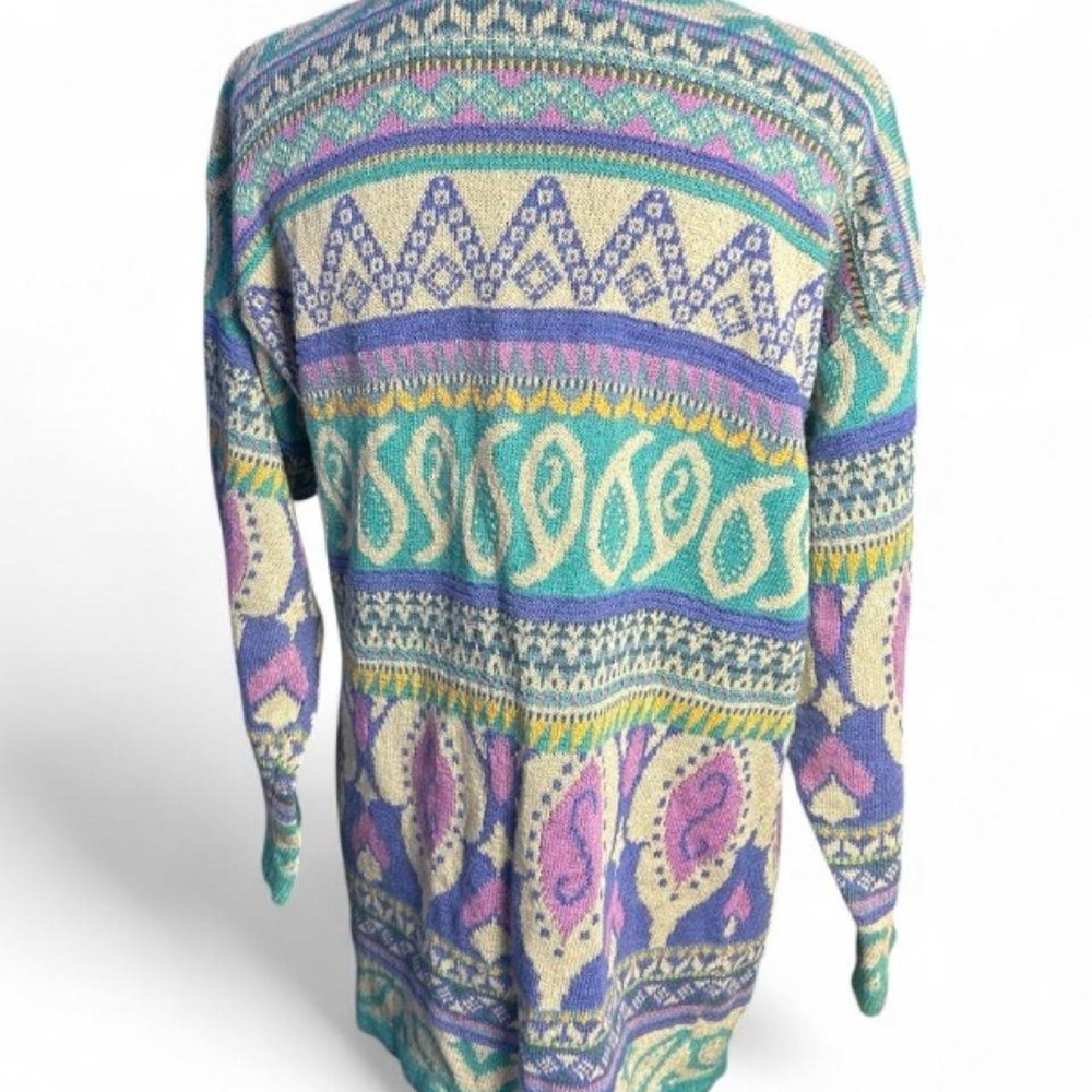 Segrets Sun Prints 90s multi-colored cardigan - Picture 2 of 3